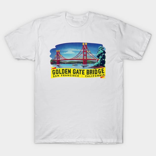 1950s Golden Gate Bridge San Francisco T-Shirt by historicimage